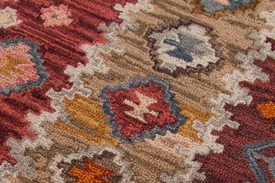 Momeni Area Rugs Tangier Area Rugs Tan-1 Red 100% Wool Hand Hooked From India