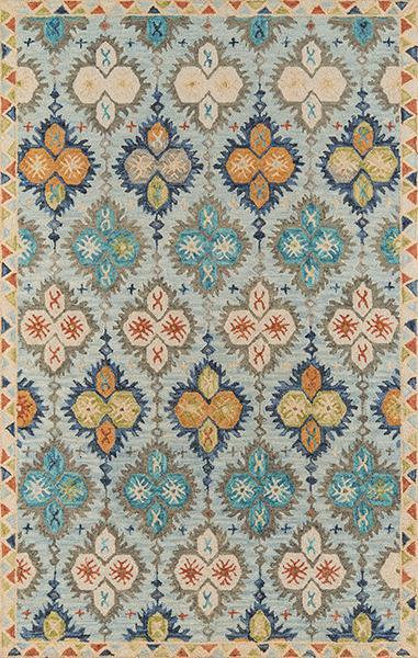 Momeni Area Rugs Tangier Area Rugs Tan-17 Blue 100% Wool HandHooked From India