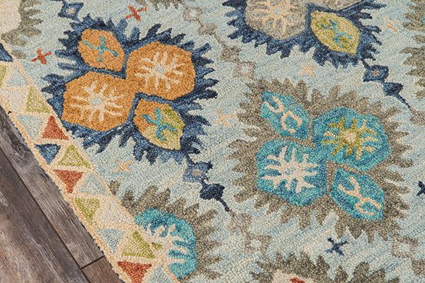 Momeni Area Rugs Tangier Area Rugs Tan-17 Blue 100% Wool HandHooked From India