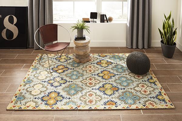 Momeni Area Rugs Tangier Area Rugs Tan-17 Blue 100% Wool HandHooked From India