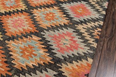 Momeni Area Rugs Tangier Area Rugs Tan-19 Black 100% Wool HandHooked From India