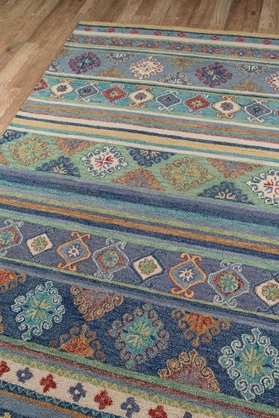 Momeni Area Rugs Tangier Area Rugs Tan-32 Blue100% Wool HandHooked From India