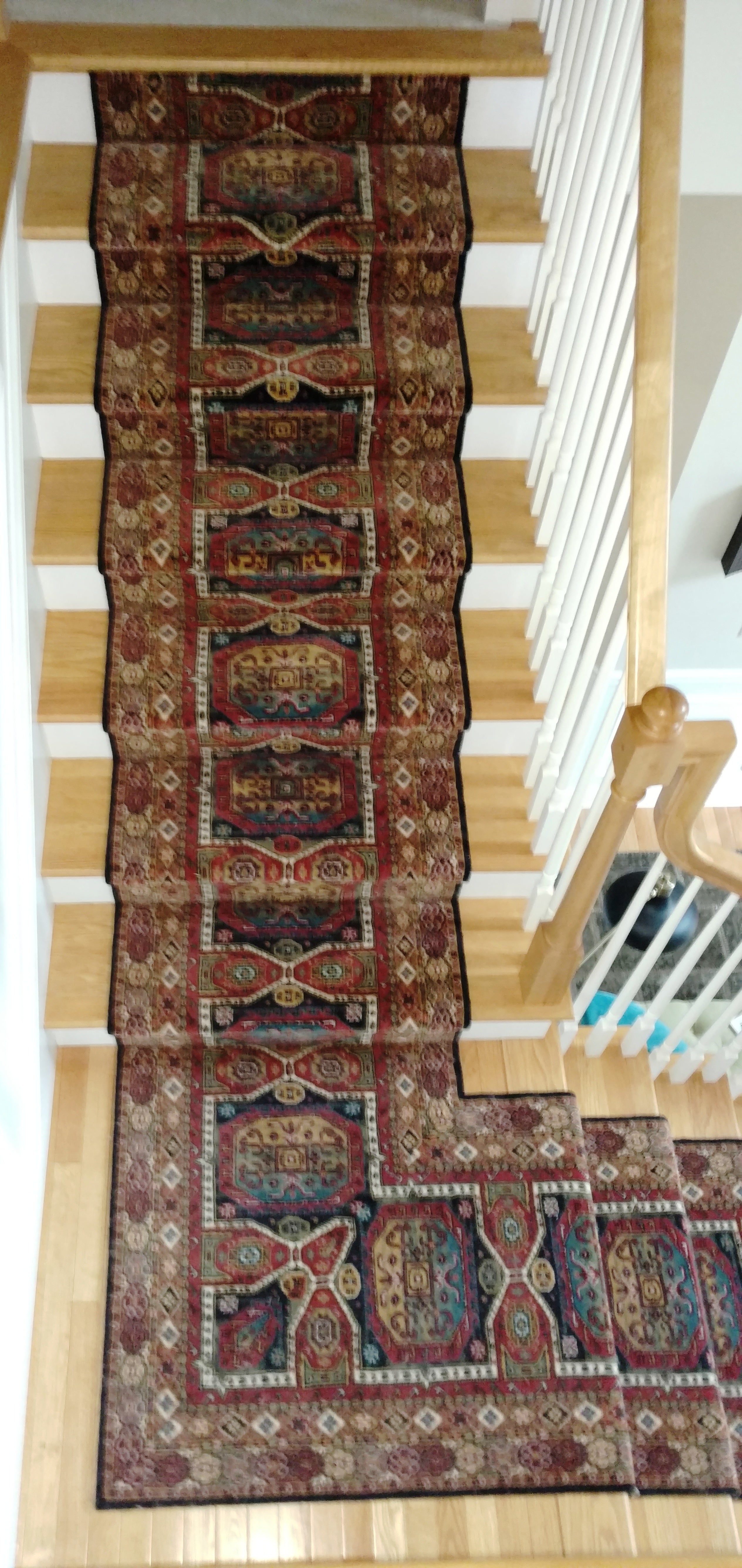 Momeni Stair Runner 30 in x 1 ft-Sold By The Foot Persian Garden Black Stair Runner PG16 Multi-30In 