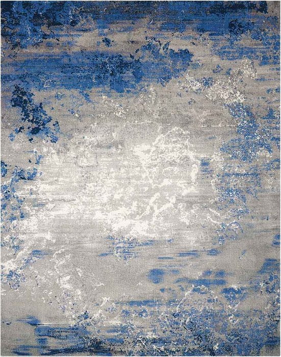 Nourison Area Rugs 5.6x8 Twilight Area Rug TWI-22 Blue-Grey in 8 Sizes