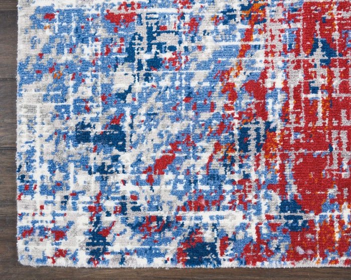 Nourison Area Rugs Twilight Area Rug TWI-25 Red-Blue in 8 Sizes