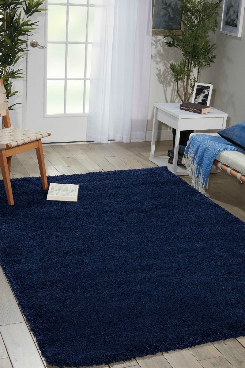Room Scene Nourison Shags Shag Rugs Amore Collection By Nourison Amor1 Blue Unique Shapes and Sizes