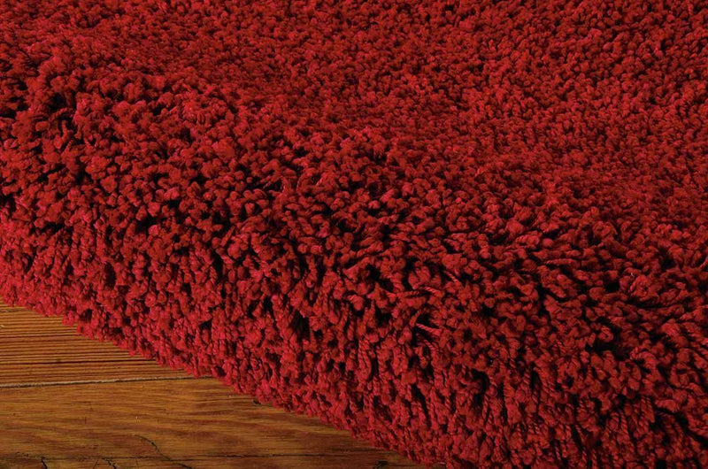 Close up Nourison Shags Shag Rugs Amore Collection By Nourison Amor1 Red Unique Shapes and Sizes