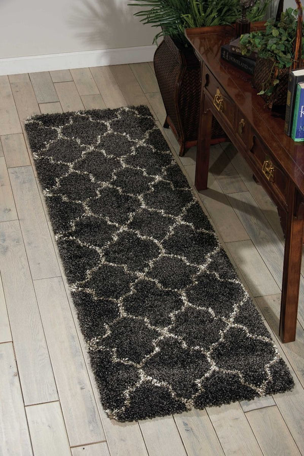Runner Nourison Shags Shag Rugs Amore Collection By Nourison Amor2 Charcoal Unique Shapes and Sizes