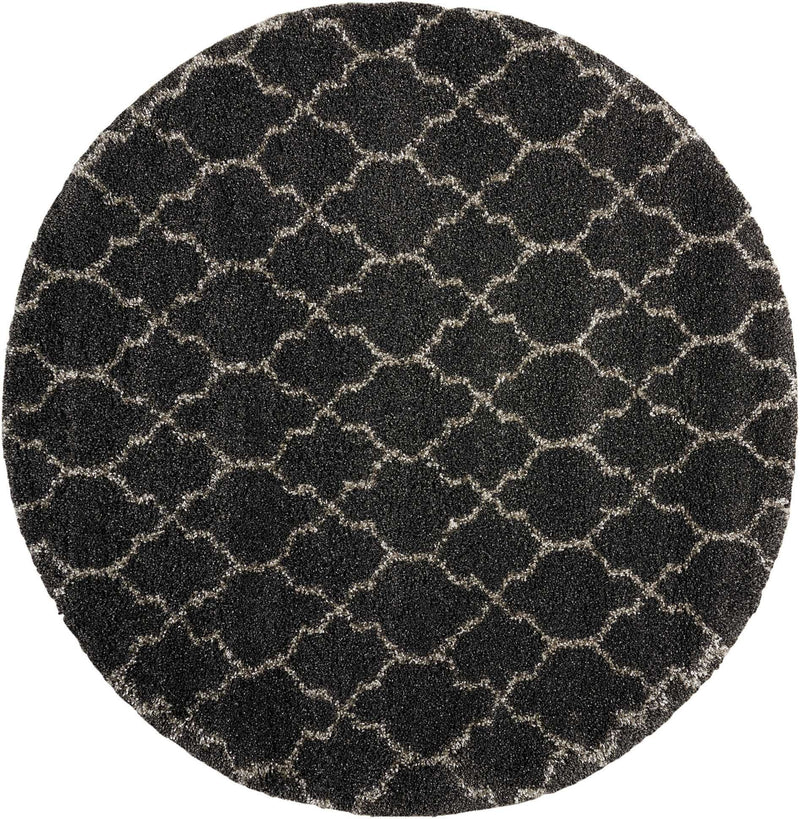 Round Nourison Shags Shag Rugs Amore Collection By Nourison Amor2 Charcoal Unique Shapes and Sizes