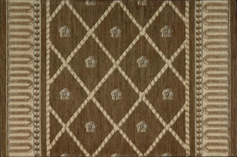 Nourison Stair Runner Ashton House Brown Stair Runner Trellis AS03-MINK - 27in- Sold By the Foot