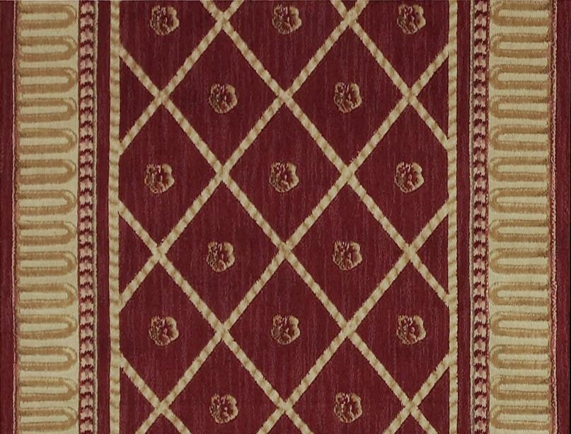 Nourison Stair Runner Ashton House Red Stair Runner Trellis AS03-SIE - 27in- Sold By the Foot