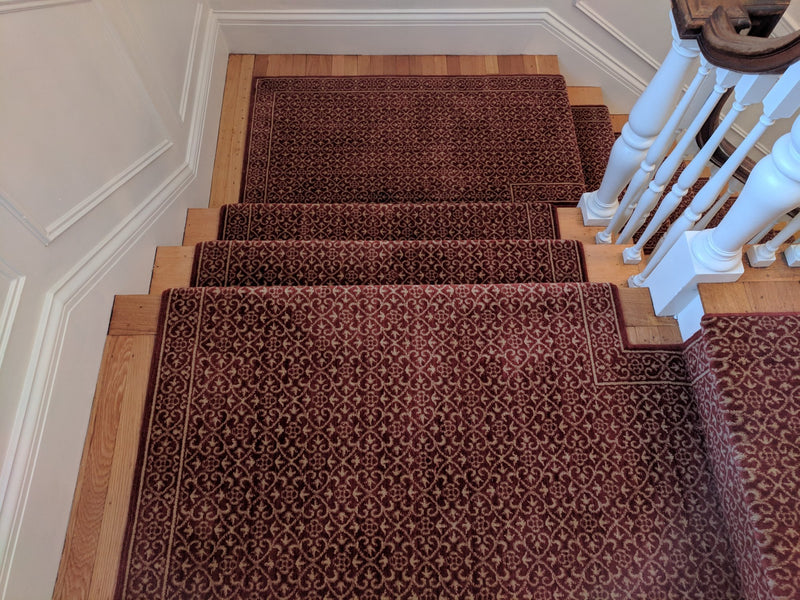 Nourison Stair Runner Chateau Riems RM21 Ruby Stair Runners 27in Sold By The Foot