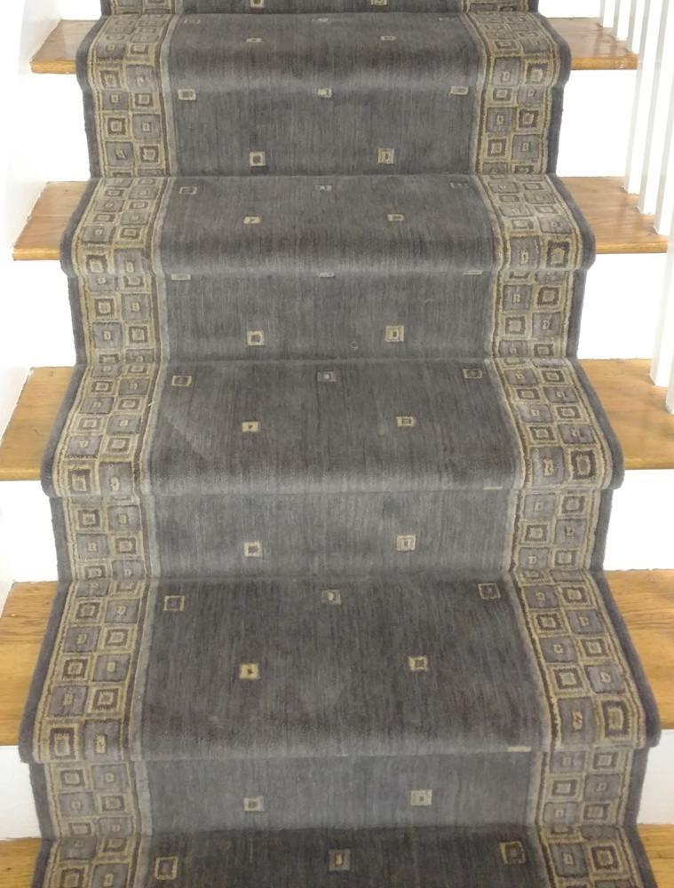 Nourison Stair Runner Cosmopolitan Squares C31R-PLT - 36 inch Stair Runner - Sold By the Foot