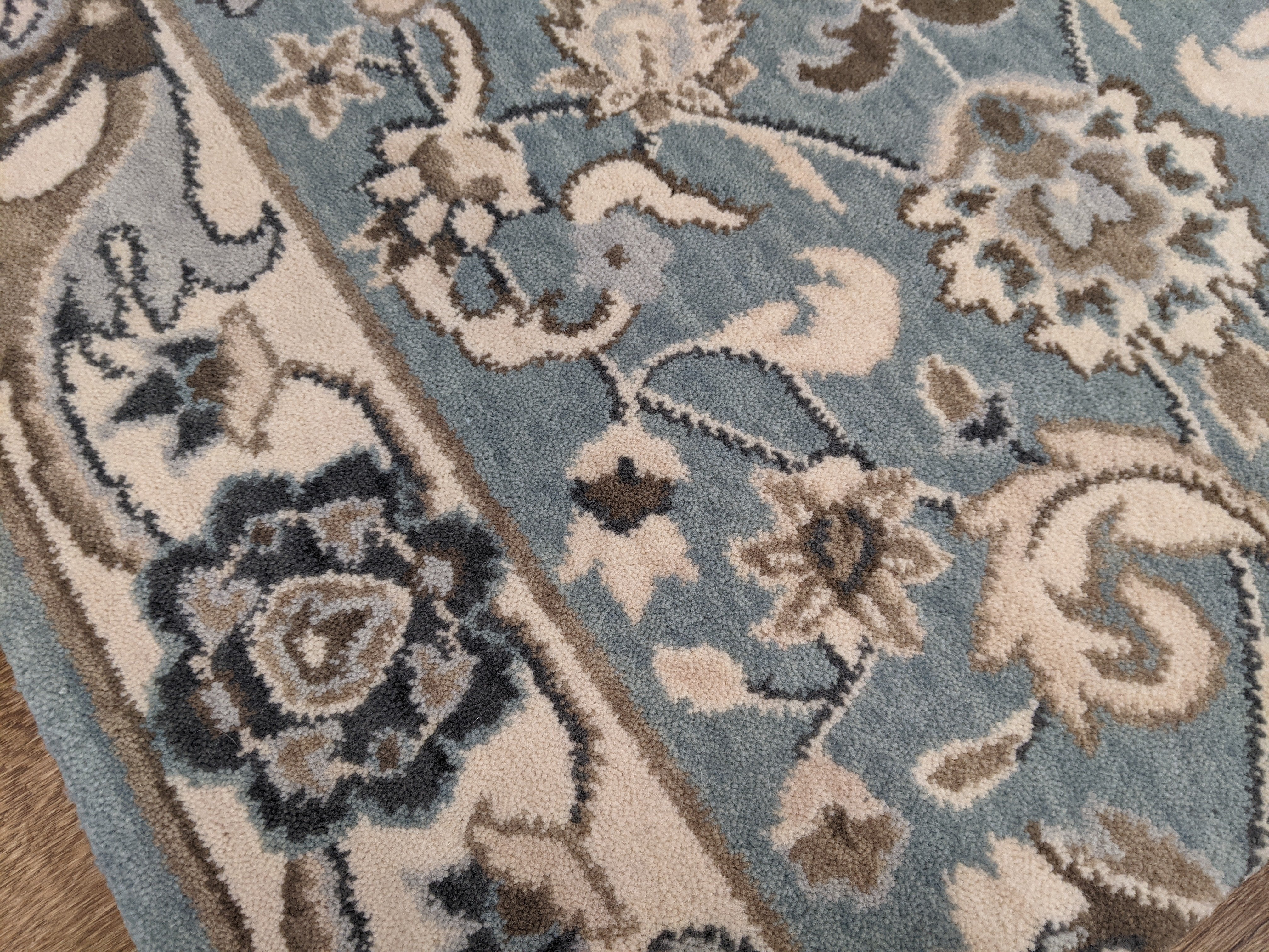 Nourison Stair Runner Grand Parterre  PT01-Lt Blue Stair Runner 30in and 41in Sold By the Foot