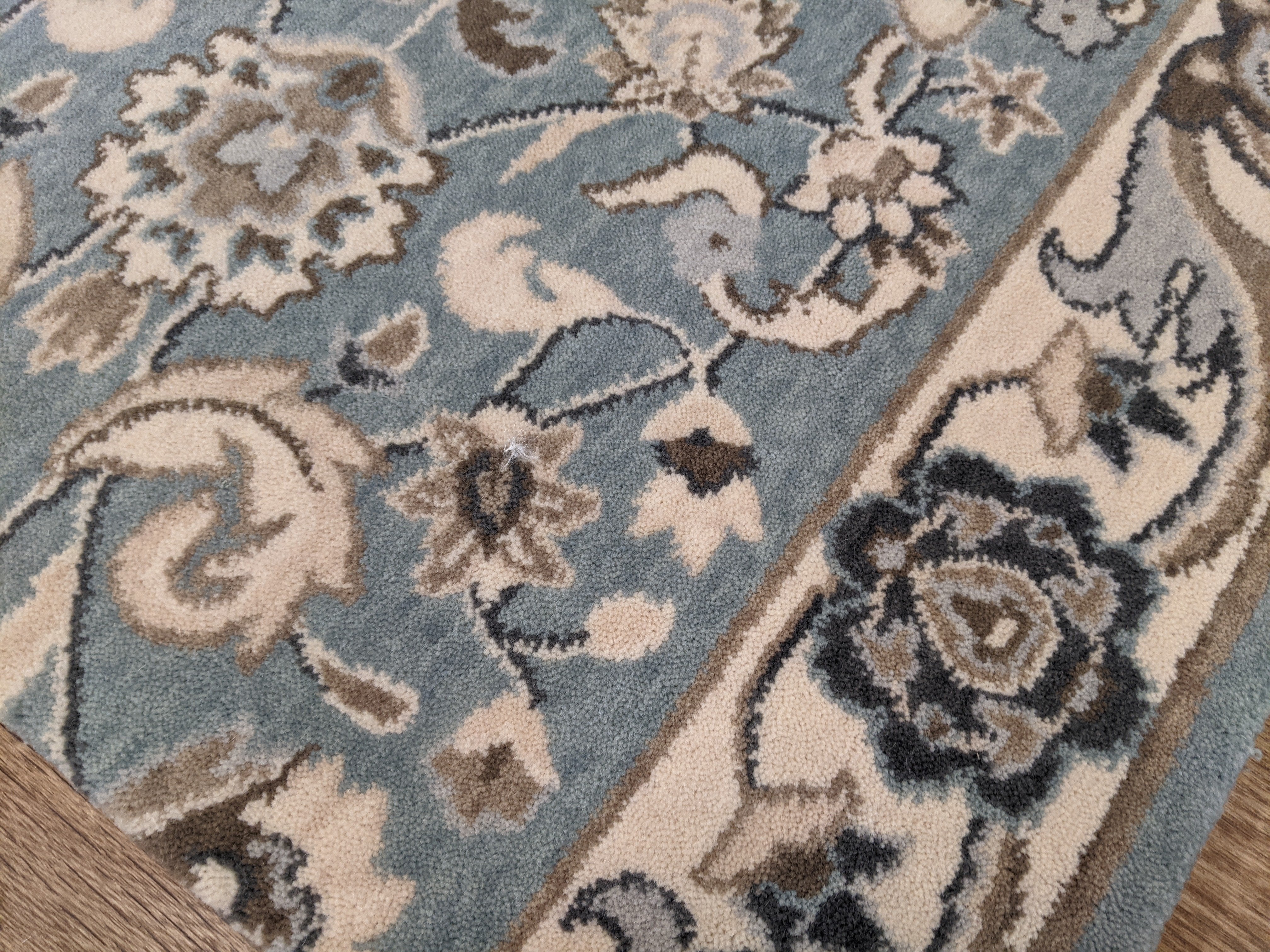 Nourison Stair Runner Grand Parterre  PT01-Lt Blue Stair Runner 30in and 41in Sold By the Foot