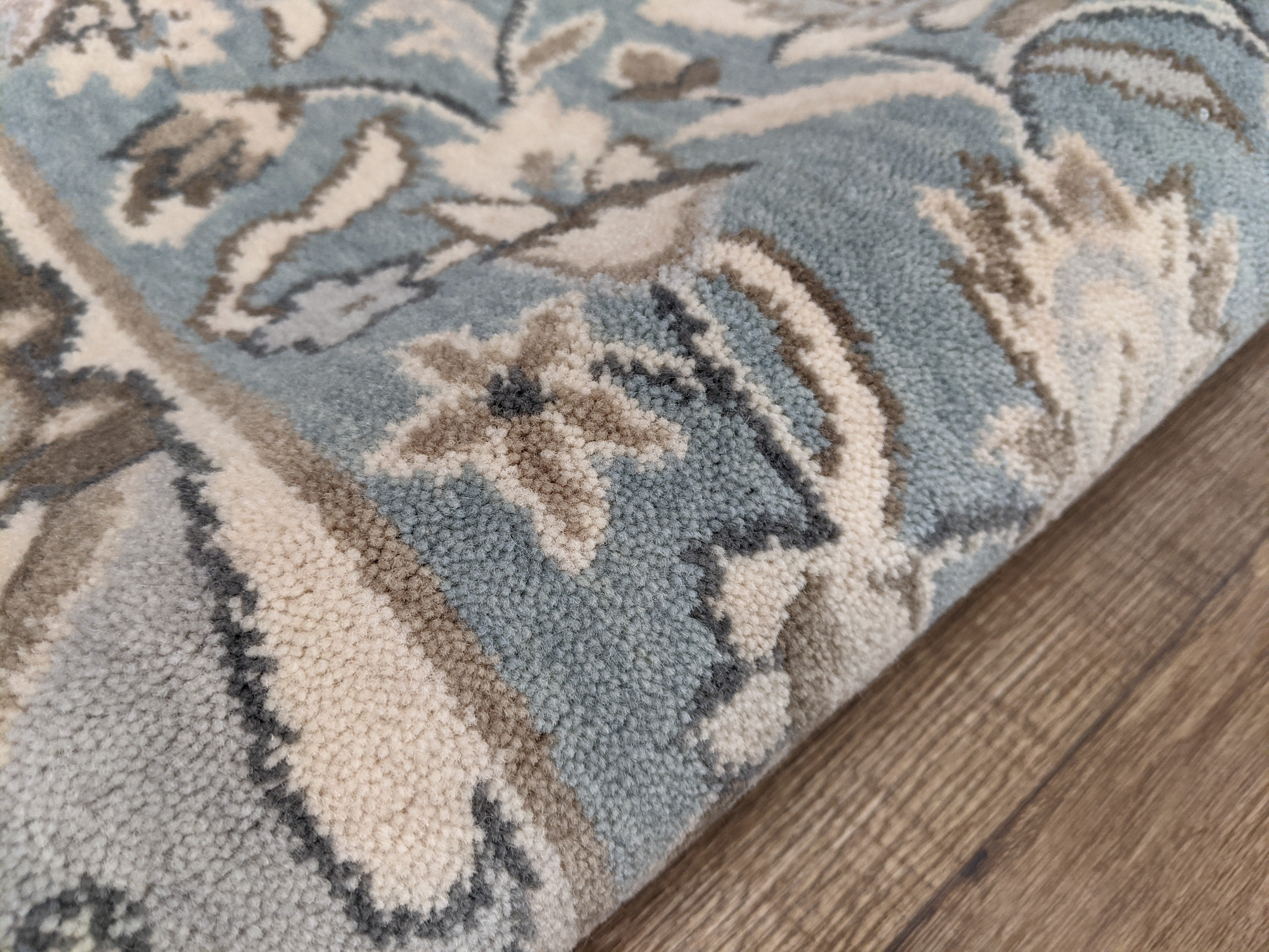 Nourison Stair Runner Grand Parterre  PT01-Lt Blue Stair Runner 30in and 41in Sold By the Foot