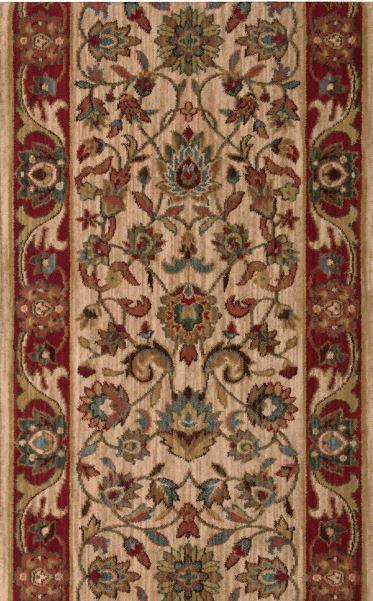 Nourison Stair Runner Grand Parterre Wool Stair Runner PT01-Natural 30In Sold By the Foot