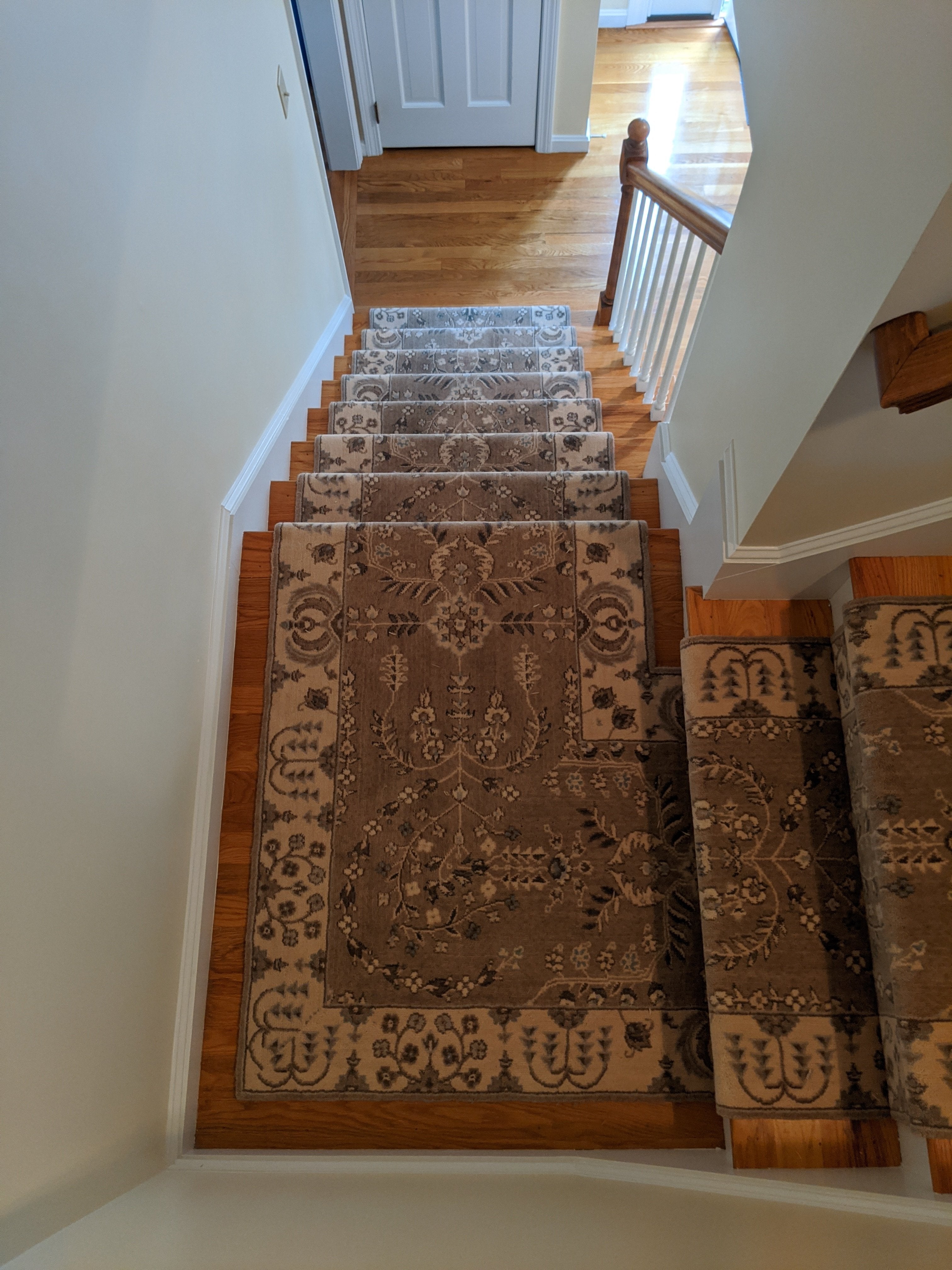 Nourison Stair Runner Grand Parterre Wool Stair Runner PT02-Hazelnut 30In and 41in Sold By the Foot