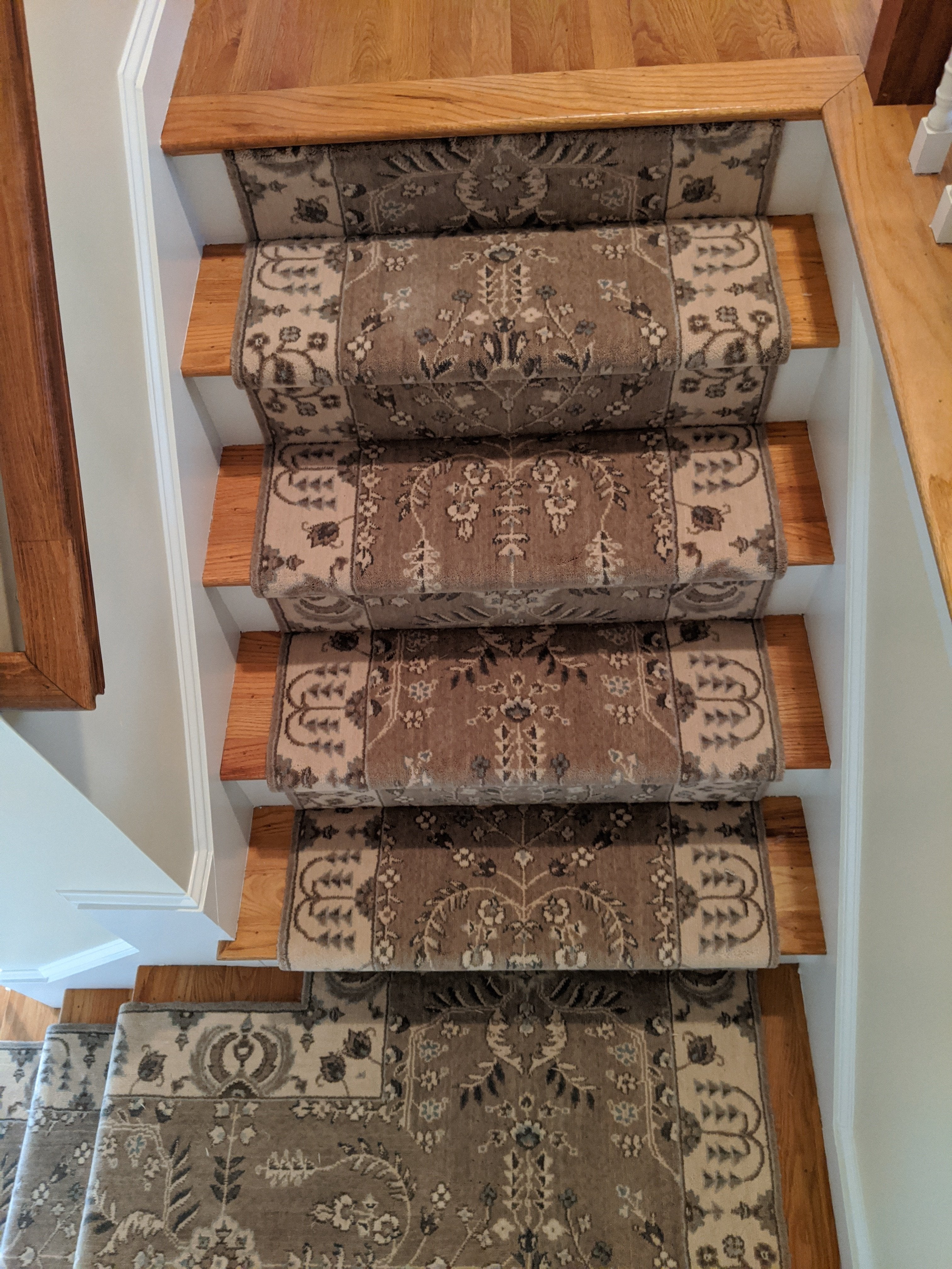 Nourison Stair Runner Grand Parterre Wool Stair Runner PT02-Hazelnut 30In and 41in Sold By the Foot