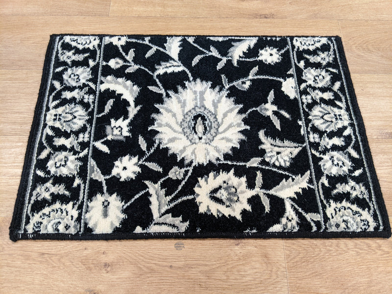 Nourison Stair Runners Persian Empire PE-218 Black Stair Runner-Area Rugs and Carpet