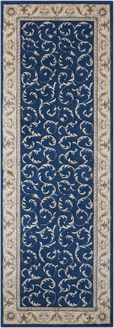 Somerset Area Rugs St-02 Navy and Stair Runner By Nourtex