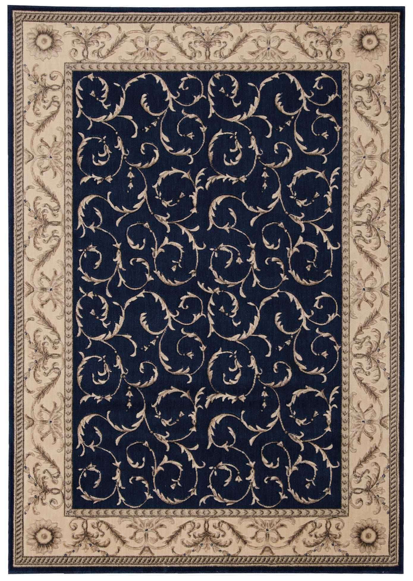 Somerset Area Rugs St-02 Navy and Stair Runner By Nourtex