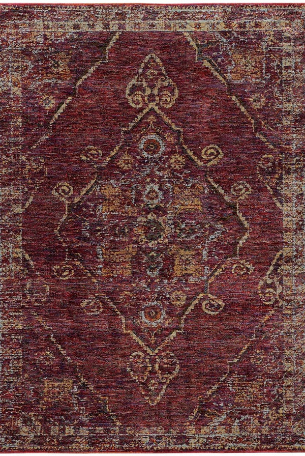 Oriental Weavers Area Rugs Andorra Area Rugs 7135e Red Nylon/Poly Blend Made in USA