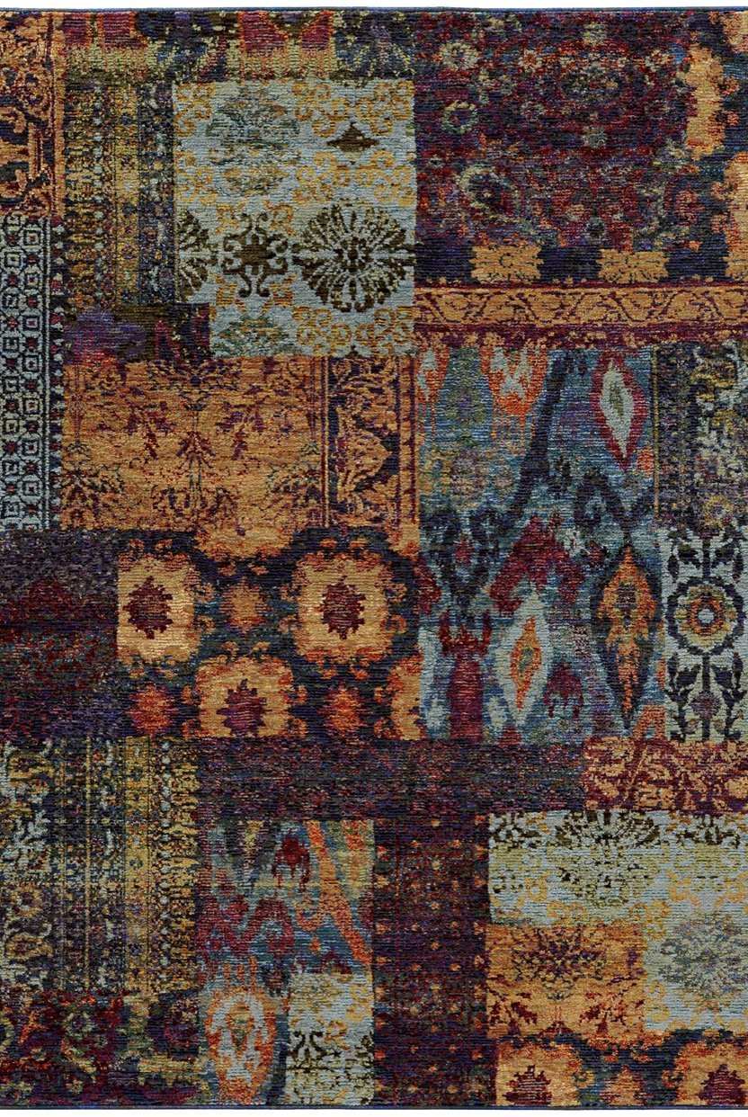 Oriental Weavers Area Rugs Andorra Area Rugs 7137a Multi Nylon/Poly Blend Made in USA