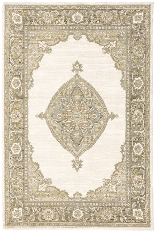 Oriental Weavers Area Rugs Andorra Area Rugs 7939d Ivory Nylon/Poly Blend Made in USA
