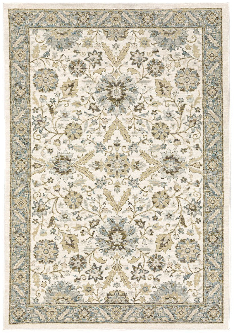Andorra Area Rugs 8918i Ivory Nylon/Poly Blend Made in USA