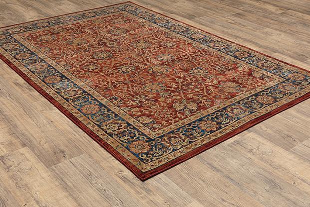 Ankara Area Rug  501R Red in 6 Sizes 100% Poly By Oriental Weavers