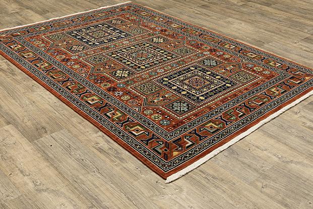 Lilihan Area Rugs 2c Red Kazak Wool-Nylon Blend In 8 Sizes By OW Rugs