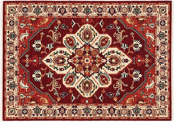 Lilihan Area Rugs 5502c Red Kazak Wool-Nylon In 8 Sizes By OW Rugs