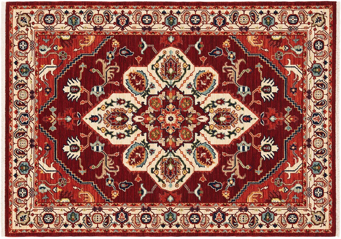 Lilihan Area Rugs 5502c Red Kazak Wool-Nylon In 8 Sizes By OW Rugs