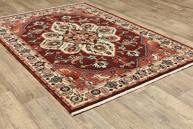Lilihan Area Rugs 5502c Red Kazak Wool-Nylon In 8 Sizes By OW Rugs