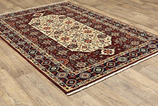 Lilihan Area Rugs1802W Ivory  Kazak Wool-Nylon In 8 Sizes By OW Rugs