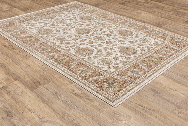 Oriental Weavers Area Rugs Maharaja 5091Q Beige-Rust Area Rugs By OW Rugs