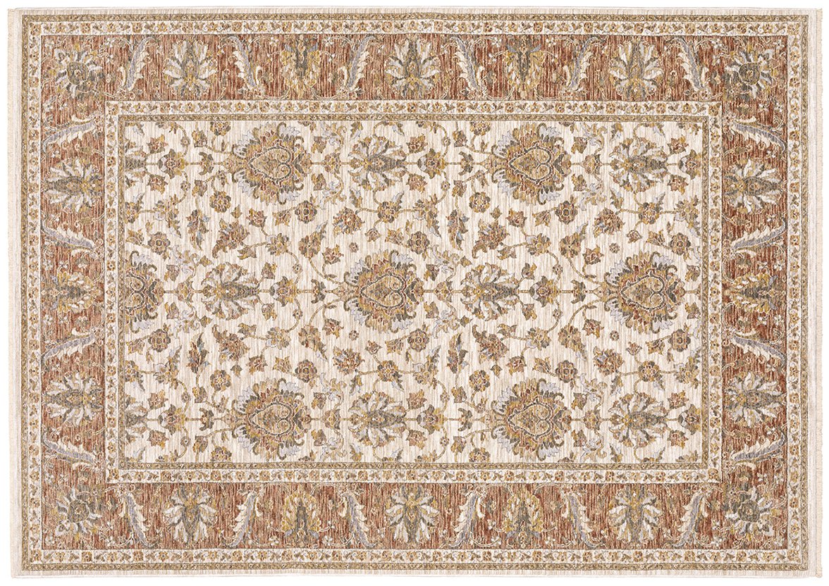 Oriental Weavers Area Rugs Maharaja 5091Q Beige-Rust Area Rugs By OW Rugs