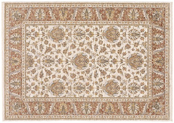 Oriental Weavers Area Rugs Maharaja 5091Q Beige-Rust Area Rugs By OW Rugs