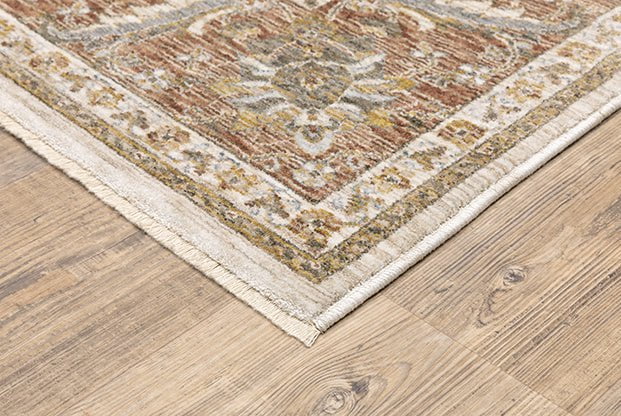 Oriental Weavers Area Rugs Maharaja 5091Q Beige-Rust Area Rugs By OW Rugs