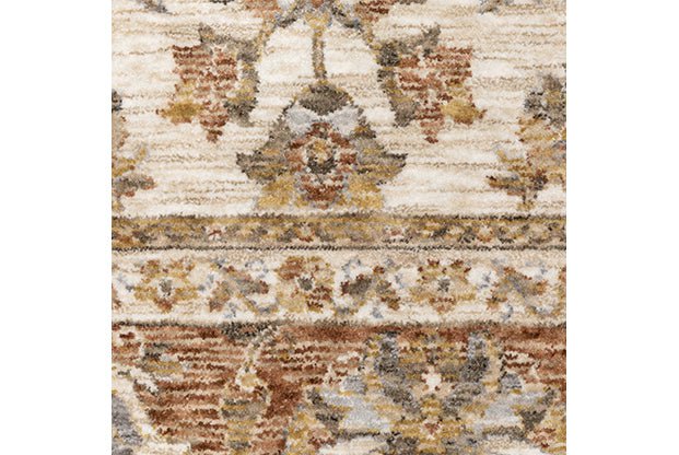 Oriental Weavers Area Rugs Maharaja 5091Q Beige-Rust Area Rugs By OW Rugs