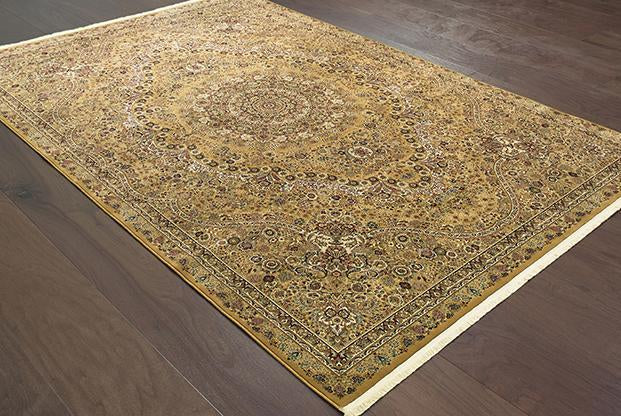 Masterpiece Gold Area Rug 8022J 2 Million PT Fine Polypropylene