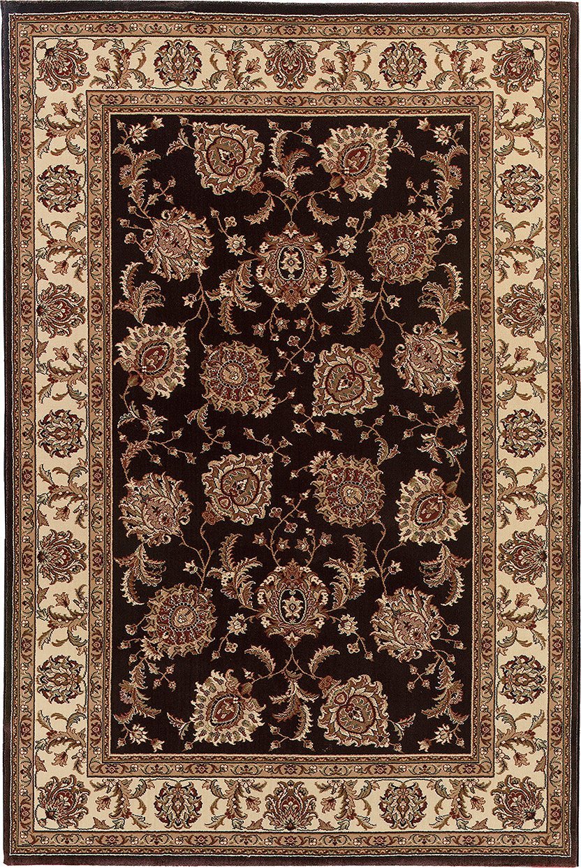 Oriental Weavers Area Rugs OW Rugs Ariana Area Rugs 117d Black-Ivory Polypropylene Made In USA