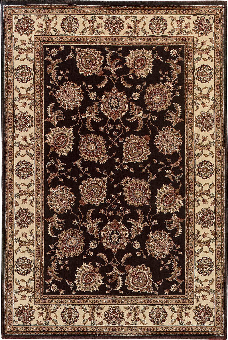 Oriental Weavers Area Rugs OW Rugs Ariana Area Rugs 117d Black-Ivory Polypropylene Made In USA