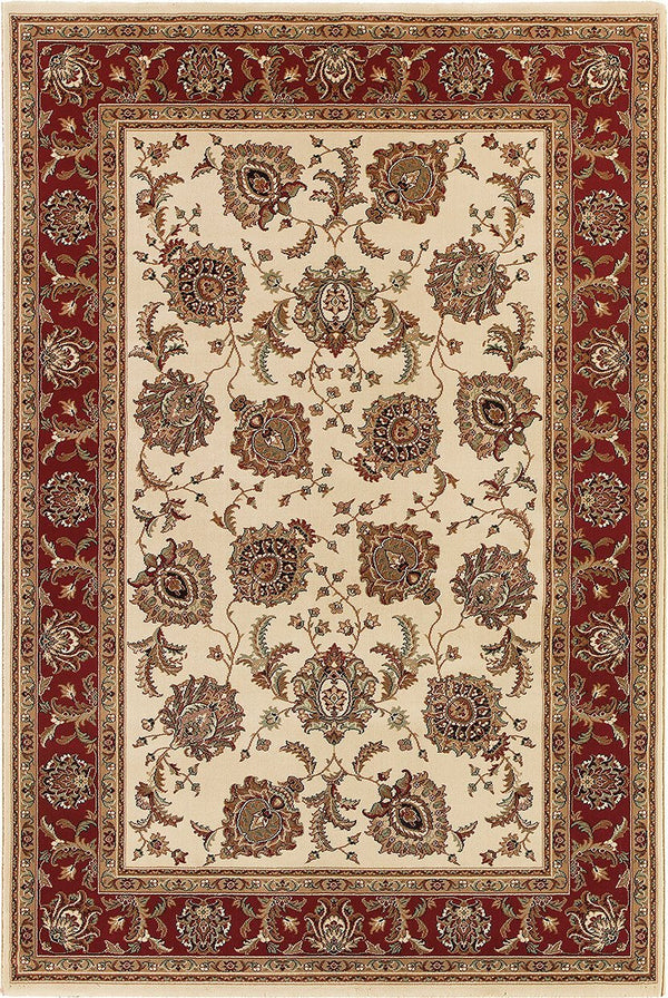 Oriental Weavers Area Rugs OW Rugs Ariana Area Rugs 117j Ivory-Red Polypropylene Made In USA