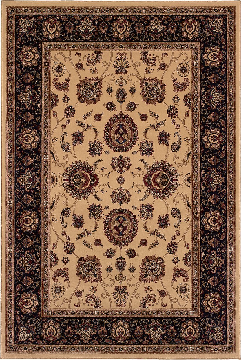 Oriental Weavers Area Rugs OW Rugs Ariana Area Rugs 130_7 Beige-Black Polypropylene Made In USA