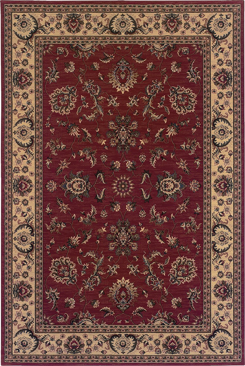 Oriental Weavers Area Rugs OW Rugs Ariana Area Rugs 311c Red-Ivory Polypropylene Made In USA