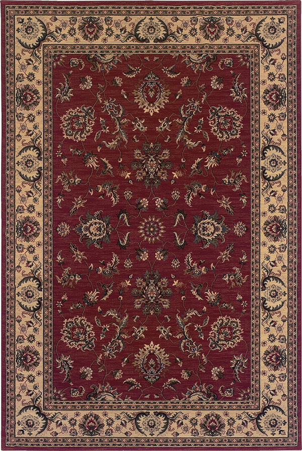 Oriental Weavers Area Rugs OW Rugs Ariana Area Rugs 311c Red-Ivory Polypropylene Made In USA