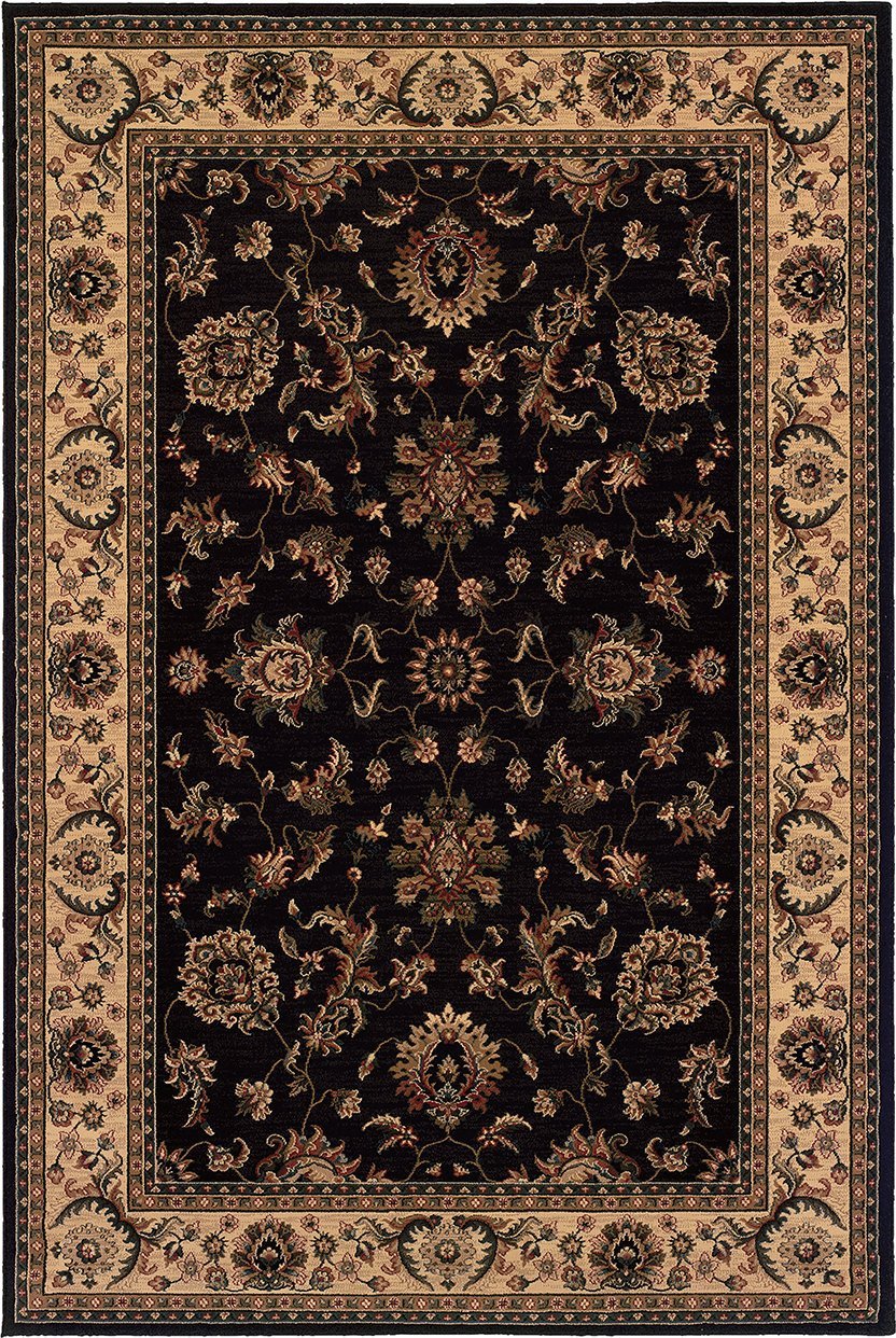 Oriental Weavers Area Rugs OW Rugs Ariana Area Rugs 311k Black Ivory Polypropylene Made In USA