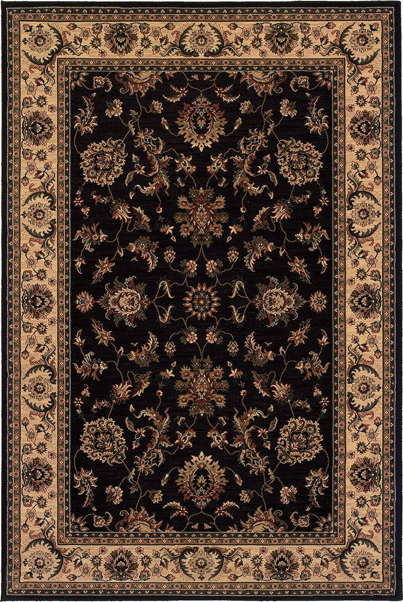 Oriental Weavers Area Rugs OW Rugs Ariana Area Rugs 311k Black Ivory Polypropylene Made In USA